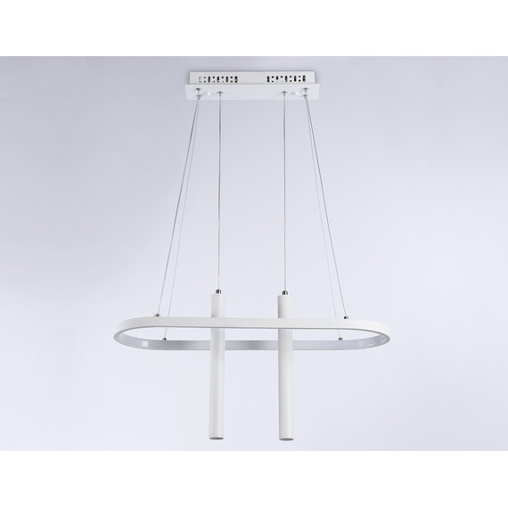 Светильник светодиодный подвесной с пультом FL5383/1+2 WH белый 43W 3000K/4200K/6400K+4200K 600*200*1200 (ПДУ ИК), фото , изображение 6