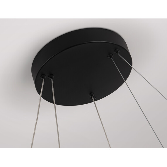 Светильник подвесной светодиодный FL5544/2+6 BK черный 90W 3000K/4200K/6400K D600/400*1300 (без ПДУ), фото , изображение 8