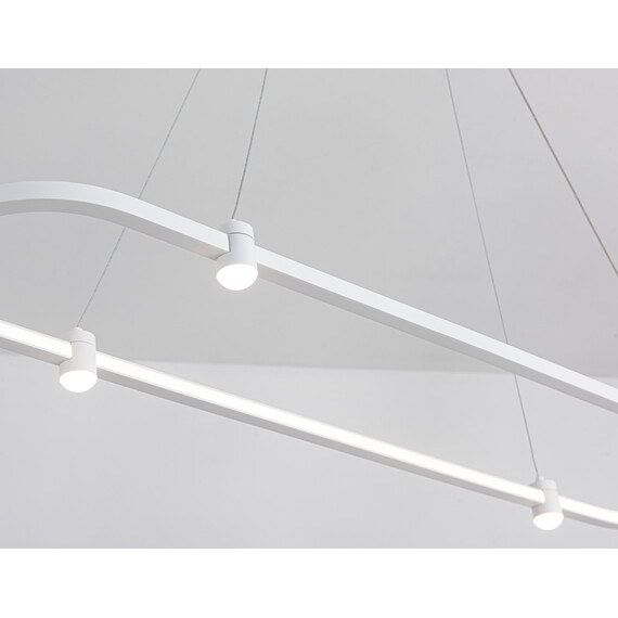 Светильник подвесной светодиодный FL5588/1+4 WH белый 30W 3000K/4200K/6400K 1000*200*1300 (без ПДУ), фото , изображение 7