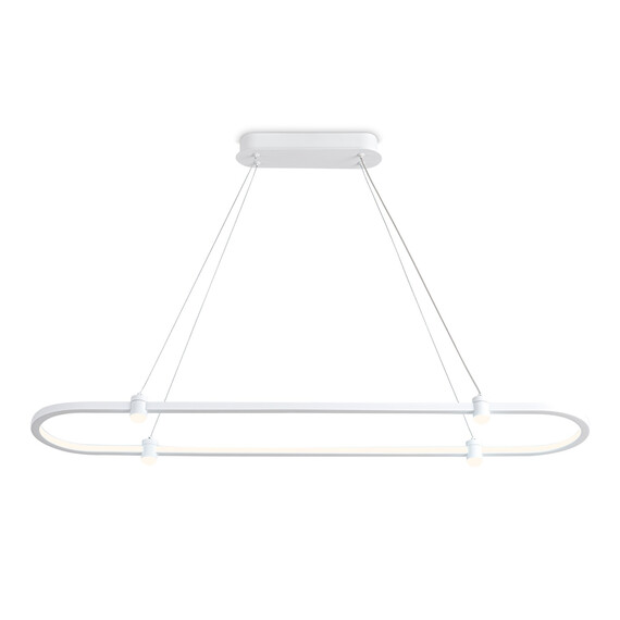 Светильник подвесной светодиодный FL5588/1+4 WH белый 30W 3000K/4200K/6400K 1000*200*1300 (без ПДУ), фото , изображение 2