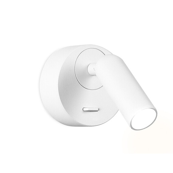 Настенный поворотный светодиодный светильник с выключателем FW280 SWH белый песок LED 4200K 3W 70*70*65, фото 