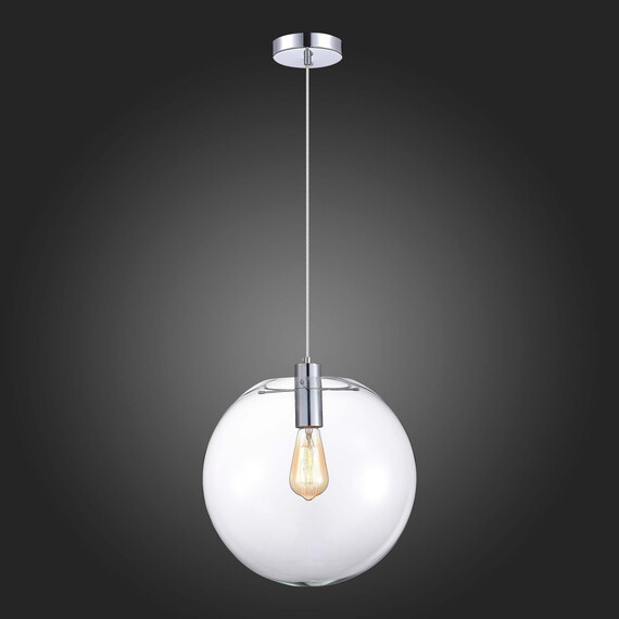 SL1056.133.01 Подвес ST-Luce Хром/Прозрачный E27 1*60W NOOR, фото , изображение 4