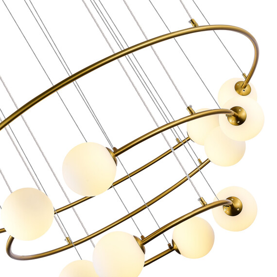 SL1186.303.12 Светильник подвесной ST-Luce Латунь/Молочный G9 12*5W ARKOS, фото , изображение 3