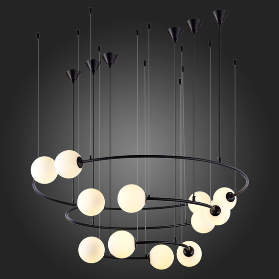 SL1186.403.12 Светильник подвесной ST-Luce Черный/Молочный G9 12*5W ARKOS, фото , изображение 6