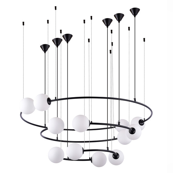 SL1186.403.12 Светильник подвесной ST-Luce Черный/Молочный G9 12*5W ARKOS, фото , изображение 2