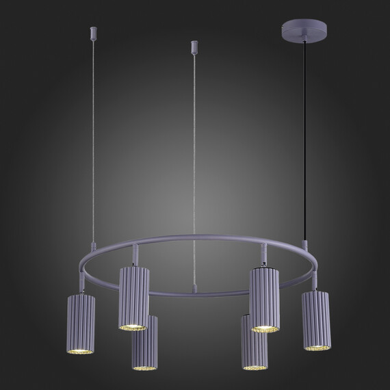 SL1213.703.06 Светильник подвесной ST-Luce Серый/Серый GU10 6*5W 4000K KENDO, фото , изображение 6