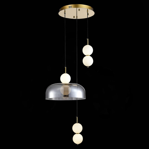 SL6112.203.21 Светильник подвесной ST-Luce Золотистый/Молочно-Белый,Прозрачно-Дымчатый LED 1*21W ODE, фото , изображение 4