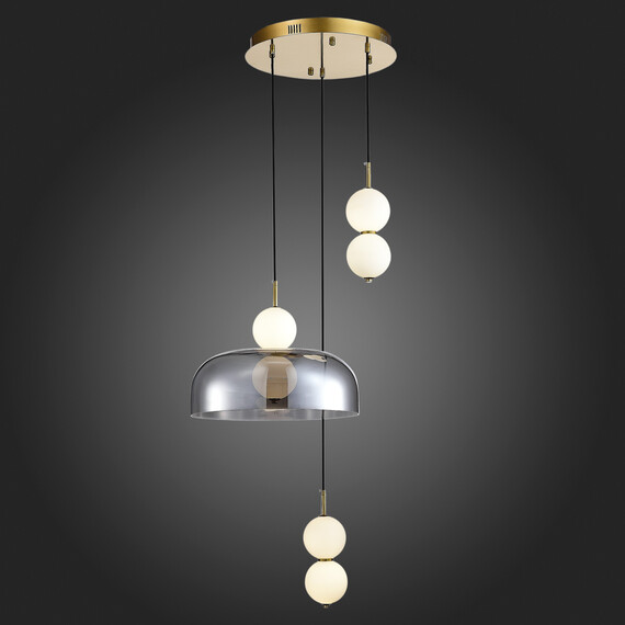 SL6112.203.21 Светильник подвесной ST-Luce Золотистый/Молочно-Белый,Прозрачно-Дымчатый LED 1*21W ODE, фото , изображение 5