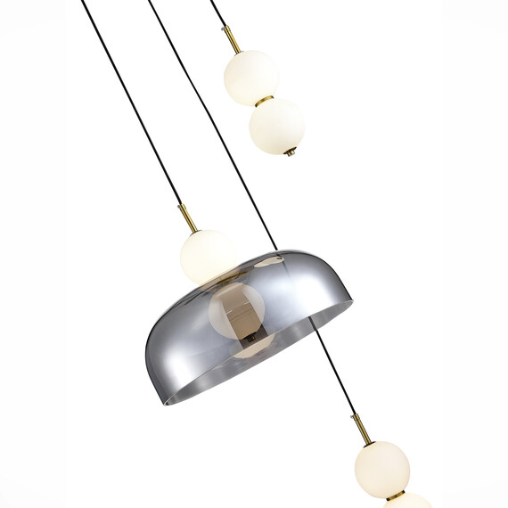 SL6112.203.21 Светильник подвесной ST-Luce Золотистый/Молочно-Белый,Прозрачно-Дымчатый LED 1*21W ODE, фото , изображение 3