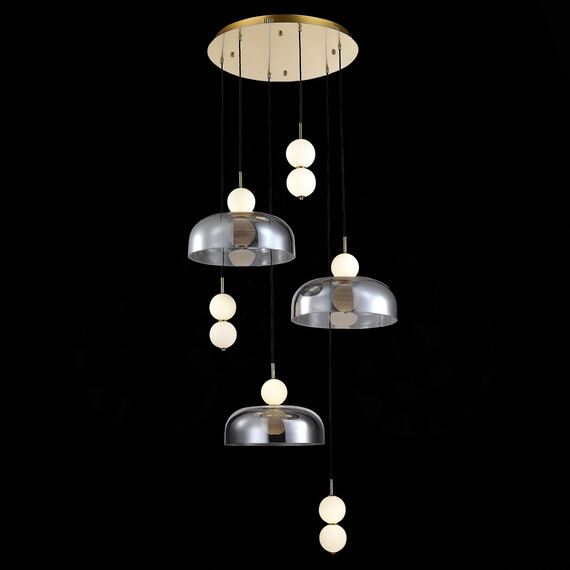 SL6112.203.42 Светильник подвесной ST-Luce Золотистый/Молочно-Белый,Прозрачно-Дымчатый LED 1*42W ODE, фото , изображение 4