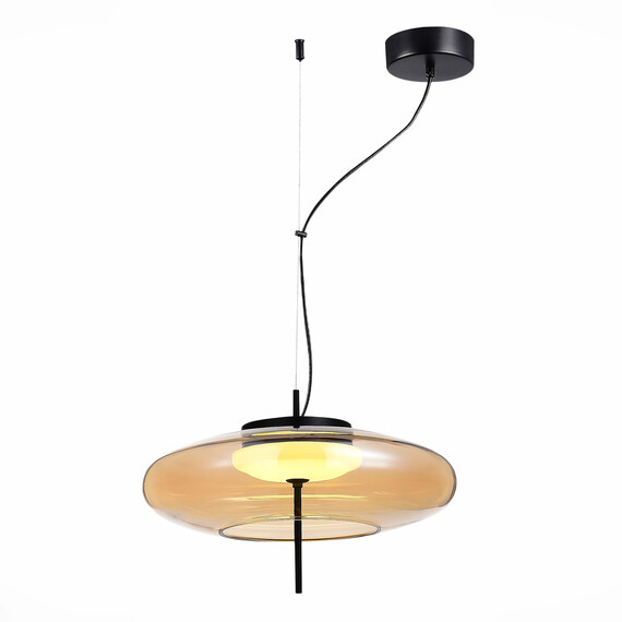 SL6500.413.01 Подвес ST-Luce Черный/Янтарный LED 1*15W 3000K HELIA, фото 