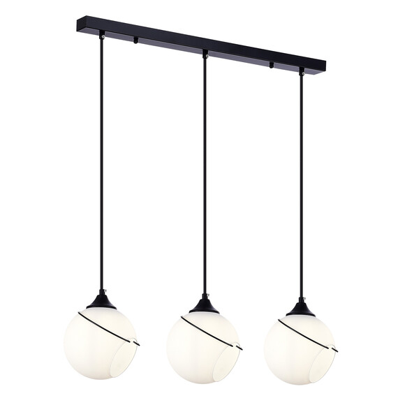 SLE103143-03 Светильник подвесной Черный/Белый E27 3*60W SATTURO, фото , изображение 3
