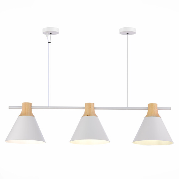 SLE125103-03 Светильник подвесной Белый/Белый, Светлое дерево E14 3*40W MODICA, фото 