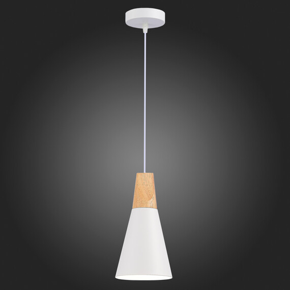 SLE125153-01 Подвес Белый/Белый, Светлое дерево E14 1*40W MODICA, фото , изображение 5