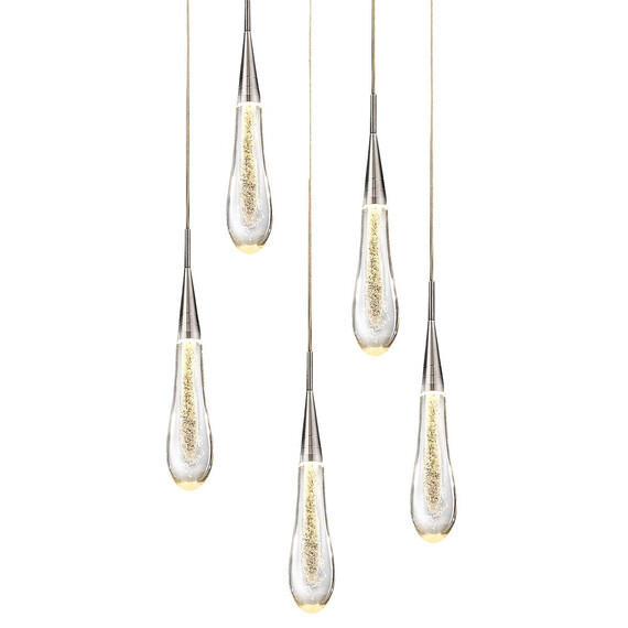 Подвесной светильник Pour 5 chrome, фото 