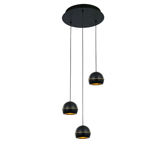 Подвесной светильник MD21001034-3A black/gold, фото 
