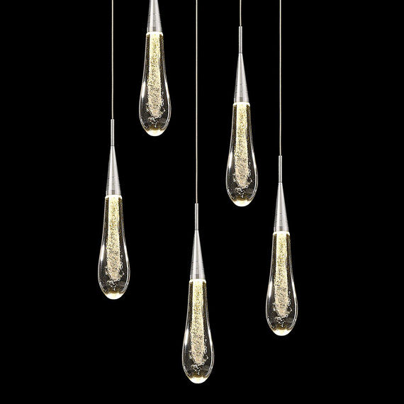 Подвесной светильник Pour 5 chrome, фото , изображение 3